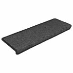 Vidaxl tapis d'escalier autocollants 30 pcs 65x21x4 cm anthracite