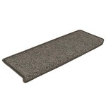 Vidaxl tapis d'escalier autocollants 30 pcs 65x21x4 cm gris et beige