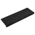 Vidaxl tapis d'escalier autocollants 30 pi�ces 65 x 21 x 4 cm noir bord rectangulaire