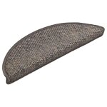 Vidaxl tapis d'escalier autocollants aspect sisal 15 pcs 56x17x3 cm