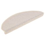 Vidaxl tapis d'escalier autocollants aspect sisal 15 pcs 65x21x4 cm