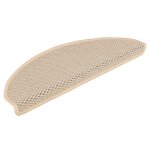 Vidaxl tapis d'escalier autocollants aspect sisal 15 pcs 65x21x4 cm