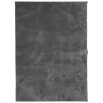 Vidaxl tapis huarte � poils courts doux lavable anthracite 140x200 cm