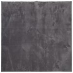 Vidaxl tapis huarte � poils courts doux lavable anthracite 160x160 cm