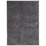 Vidaxl tapis huarte � poils courts doux lavable anthracite 160x230 cm