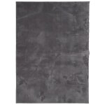Vidaxl tapis huarte  poils courts doux lavable anthracite 240x340 cm