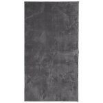Vidaxl tapis huarte � poils courts doux et lavable anthracite 80x150cm