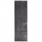 Vidaxl tapis huarte � poils courts doux et lavable anthracite 80x250cm