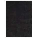 Vidaxl tapis huarte � poils courts doux et lavable noir 160x230 cm