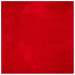 Vidaxl tapis huarte  poils courts doux et lavable rouge 200x200 cm