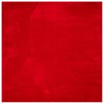 Vidaxl tapis huarte  poils courts doux et lavable rouge 240x240 cm