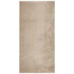 Vidaxl tapis huarte � poils courts doux et lavable sable 100x200 cm