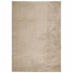 Vidaxl tapis huarte � poils courts doux et lavable sable 140x200 cm