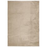 Vidaxl tapis huarte � poils courts doux et lavable sable 160x230 cm