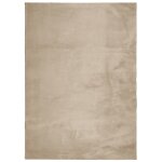 Vidaxl tapis huarte � poils courts doux et lavable sable 240x340 cm