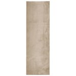 Vidaxl tapis huarte � poils courts doux et lavable sable 80x250 cm