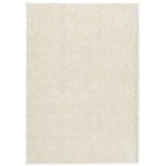 Vidaxl tapis istan  poils longs aspect brillant crme 140x200 cm