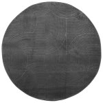 Vidaxl tapis iza poils courts style scandinave anthracite � 100 cm