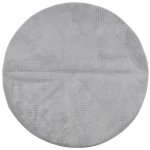 Vidaxl tapis iza poils courts style scandinave gris � 100 cm