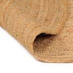 Vidaxl tapis jute tress 210 cm rond