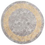 Vidaxl tapis lavable ?120 cm gris