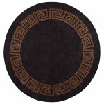 Vidaxl tapis lavable ?120 cm noir et dor�