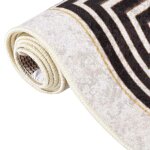 Vidaxl tapis lavable 160x230 cm beige clair
