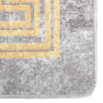 Vidaxl tapis lavable 160x230 cm gris