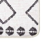 Vidaxl tapis lavable 160x230 cm noir et blanc