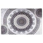Vidaxl tapis lavable 160x230 cm noir et gris