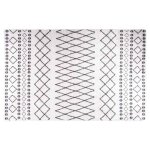 Vidaxl tapis lavable 80x150 cm blanc et noir