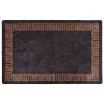 Vidaxl tapis lavable 80x150 cm noir et dor�