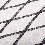 Vidaxl tapis lavable 80x300 cm blanc et noir