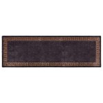 Vidaxl tapis lavable 80x300 cm noir et dor�