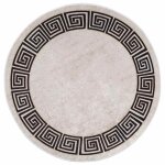 Vidaxl tapis lavable antid�rapant ?120 cm beige clair