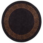 Vidaxl tapis lavable ?120 cm noir et dor�