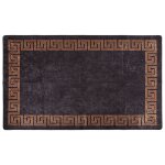 Vidaxl tapis lavable antidrapant 120x180 cm noir et dor