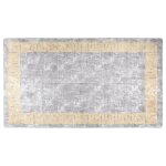 Vidaxl tapis lavable antidrapant 190x300 cm gris