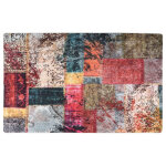 Vidaxl tapis lavable antidrapant patchwork 160x230 cm multicolore