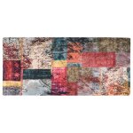 Vidaxl tapis lavable antidrapant patchwork 80x300 cm multicolore