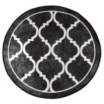 Vidaxl tapis lavable noir et blanc Ø 120 cm antidérapant Vidaxl tapis lavable noir et blanc Ø 120 cm antidérapant