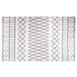 Vidaxl tapis lavable noir et blanc 120x170 cm