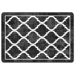 Vidaxl tapis lavable noir et blanc 160x230 cm