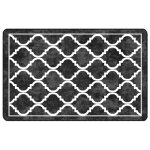 Vidaxl tapis lavable noir et blanc 190x300 cm