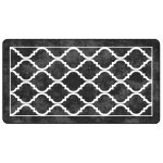 Vidaxl tapis lavable noir et blanc 80x150 cm
