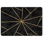 Vidaxl tapis lavable noir et dor� 160x230 cm antid�rapant