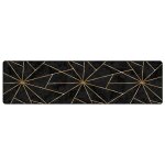 Vidaxl tapis lavable noir et dor� 80x300 cm