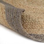 Vidaxl tapis fait � la main jute avec bord gris 240 cm