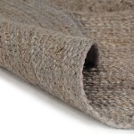 Vidaxl tapis fait  la main jute rond 120 cm gris