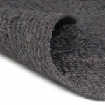 Vidaxl tapis fait � la main jute rond 120 cm gris fonc�